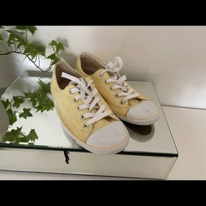 Light Yellow Low Top Converse